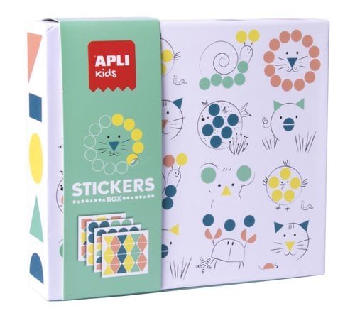 STICKERS GAME CAJA CARTON ANIMALES