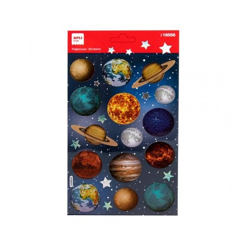 STICKERS APLI (18558) Bl.1h. PLANETAS