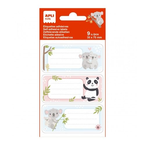 ETIQUETA ESCOLAR APLI 75x35 KOALAS B/9