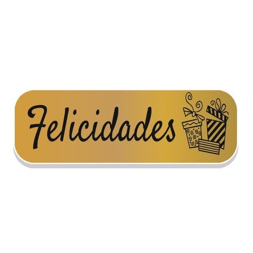 ETIQ.REG. R.250 FELICIDADES ORO