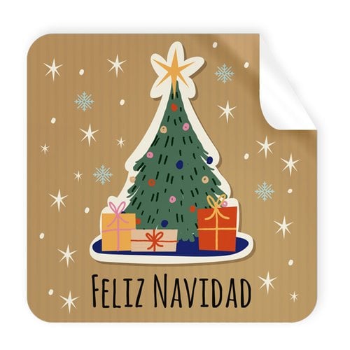 ETIQ.REG. R.250 CUADR. FELIZ NAVIDAD ARB