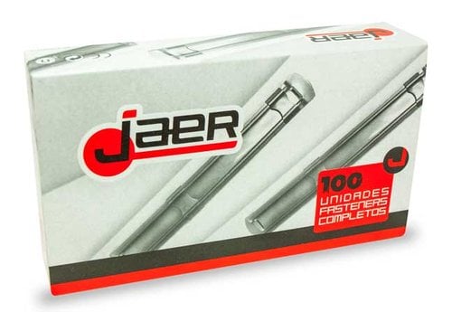 FASTENER JAER METAL DORADO C/50