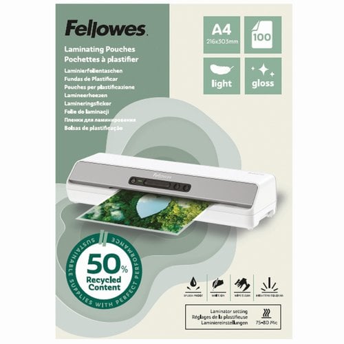 FUNDA PLASTIF. FELLOW. A4 80µ P/100