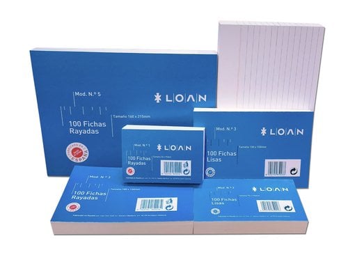 (LISA) FICHAS LOAN LISAS 160x215 (Paq.100)