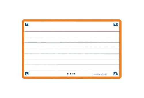 FICHAS OXFORD FLASH 75x125 HZ. NARANJA