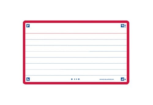 FICHAS OXFORD FLASH 75x125 HZ. ROJO (30