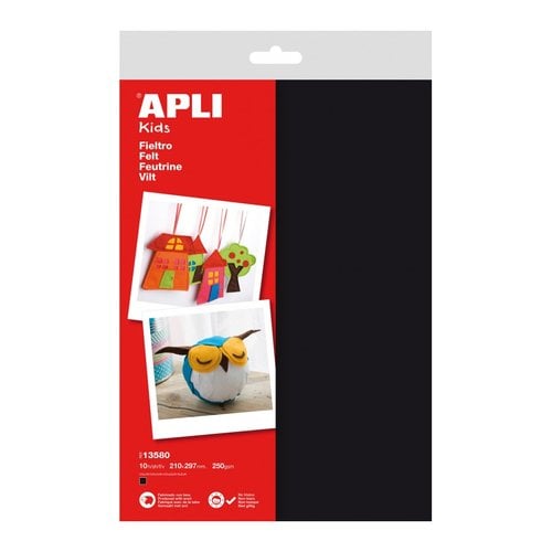 FIELTRO APLI A4 NEGRO