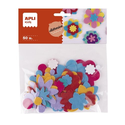 FIELTRO APLI FORMAS FLORES B/50