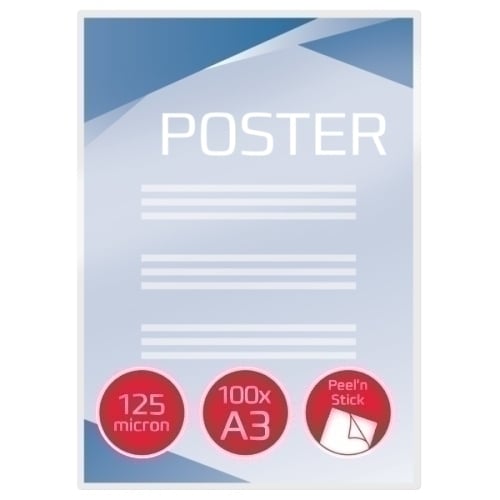 FUNDA PLASTIF. GBC A3 125µ ADHS P/100