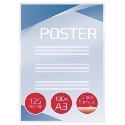 FUNDA PLASTIF. GBC A3 125µ P/100
