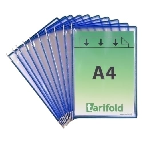 FUNDA TARIFOLD C/PIV. A4 c/MARCO AZ P/10