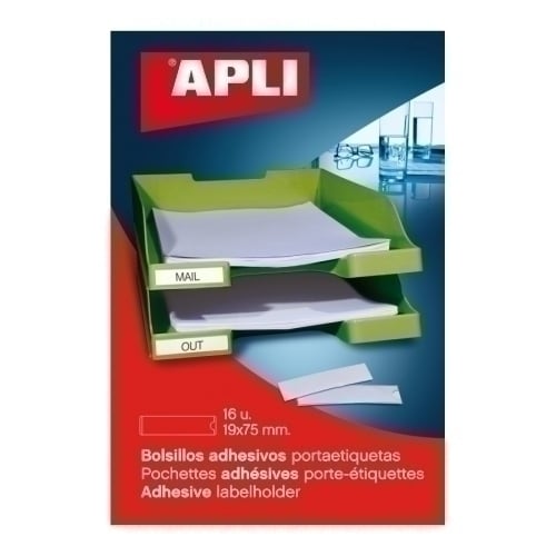 FUNDA ADHESIVA APLI 19x75 ETIQ. P/16