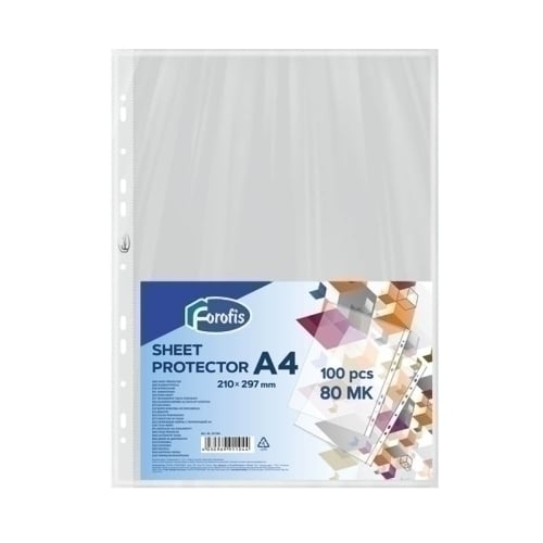 FUNDA MULT.FOROFIS PP 80µ LISO A4 P/100