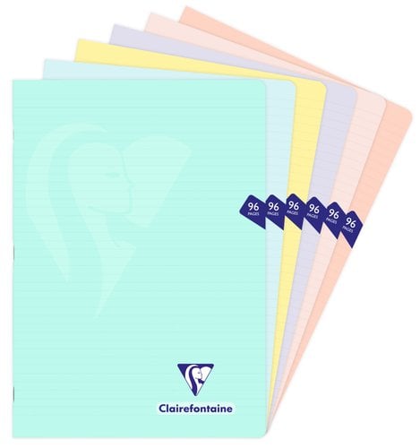 LIBRETA CLAIRE. PP A4 48 HJS.HRZ PASTEL