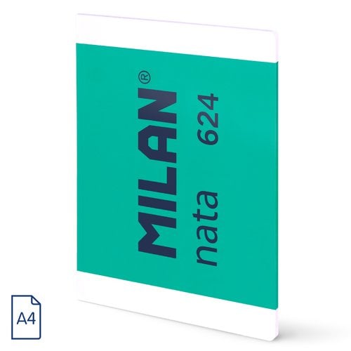 LIBRETA MILAN 624 A4 48h LISO VERDE