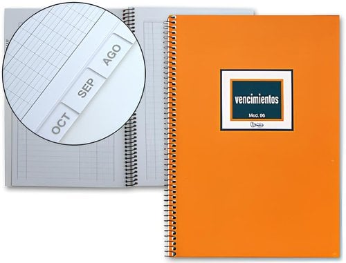 LIBRO CONTAB. CARTULINA M-96 VTOS ESPIRA