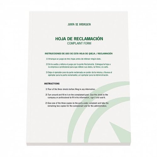 LIBRO HOJAS DE RECLAMACIONES A4 25h