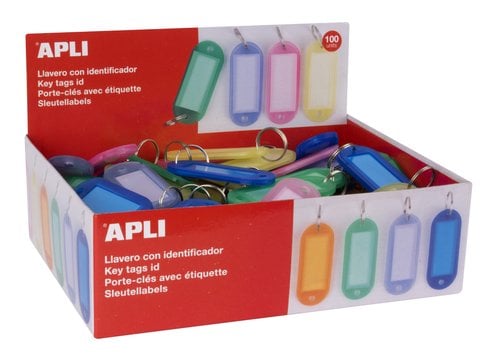 LLAVERO ETIQUETA APLI TRANSLUCIDO C/100