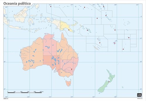 MAPA MUDO ERIK COLOR POLITICO OCEANIA