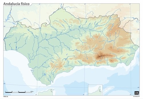 MAPA MUDO ERIK COLOR FISICO ANDALUCIA