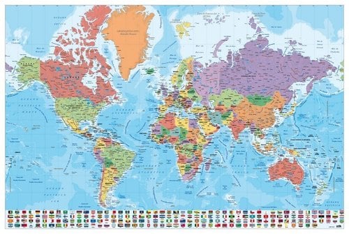 MAPA ERIK MURAL 61x91 F/P MUNDO