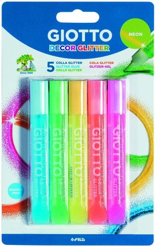 COLA GLITTER GLUE GIOTTO LAPIZ NEON