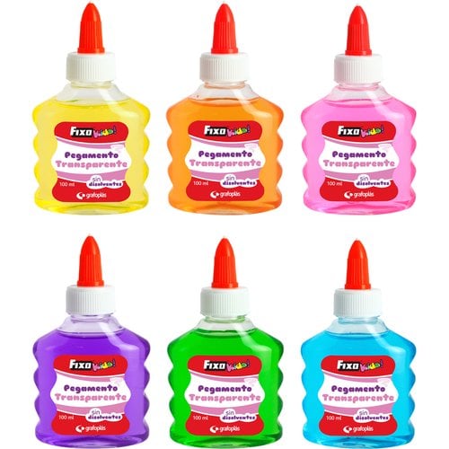 COLA FIXO KIDS TRANSPARENTE 100ml SURT.