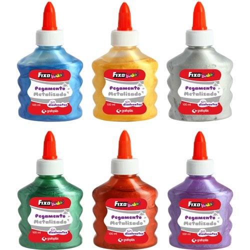 COLA FIXO KIDS METALIZADA 100ml SURT. P/