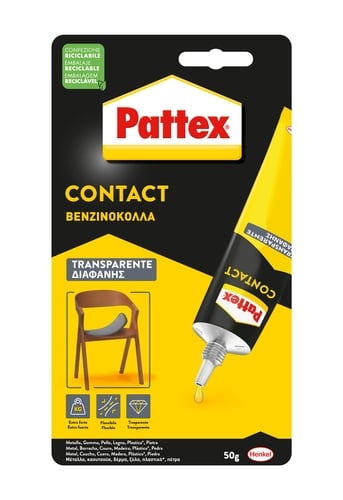 PEGAMENTO CONTACTO PATTEX TRANSPAR. 50g