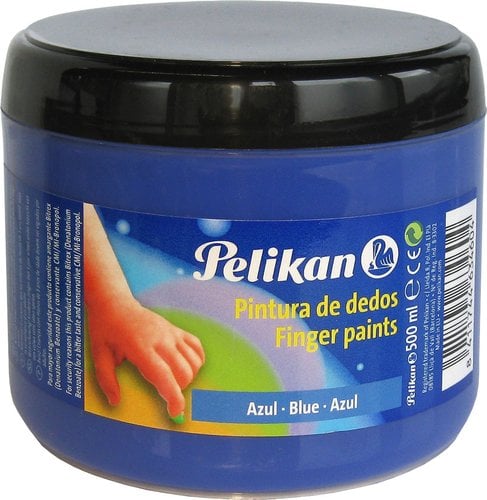 PINTURA DEDOS PELIKAN 500 ml AZUL