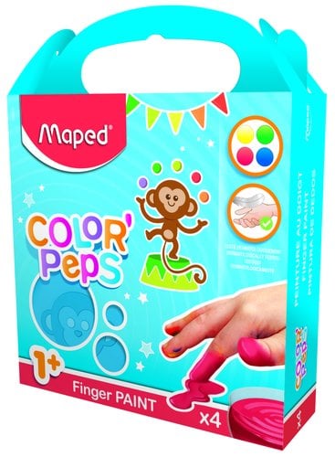 PINTURA DEDOS MAPED CAJA DE 4 SURT.