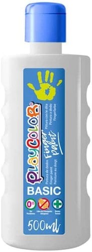 PINTURA DEDOS PLAYCOLOR 500 ml BLANCO