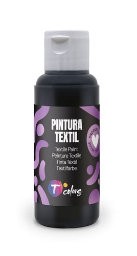 PINTURA TELA TCOLORS 80 ml NEGRO