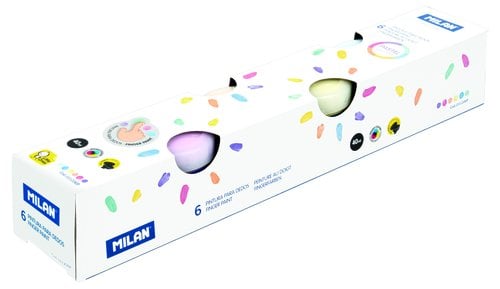 PINTURA DEDOS MILAN 40 ml PASTEL C/6