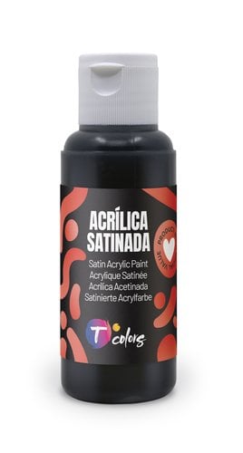 PINTURA ACRIL.TCOLORS 80 ml NEGRO