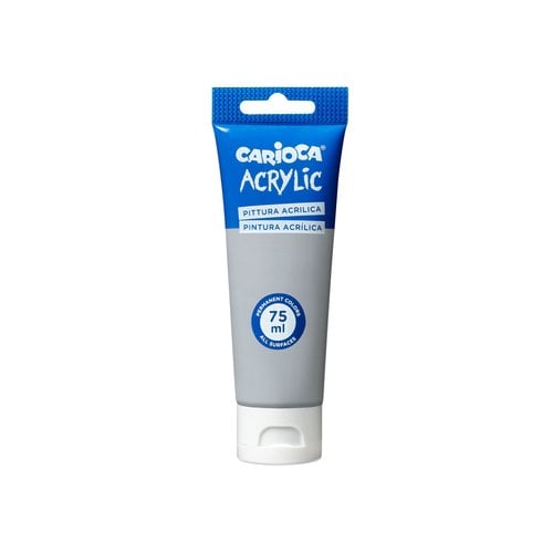 PINTURA ACRIL. CARIOCA 75 ml PLATA