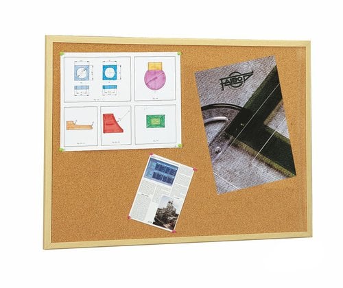 TABLERO CORCHO MARCO MELAMINA 60X120