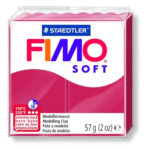 PASTA MODELAR FIMO SOFT ROJO CEREZA 57GR