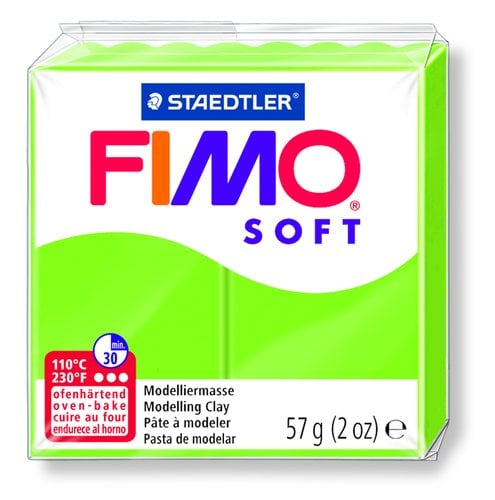 PASTA MODELAR FIMO SOFT VERDE MANZANA 57