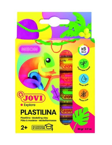 PLASTILINA JOVI 90 BARRA NEON EST.6