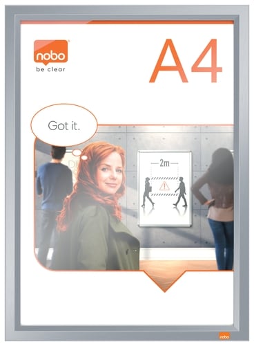 PORTAPOSTER NOBO MURAL MARCO A4 ALUM.