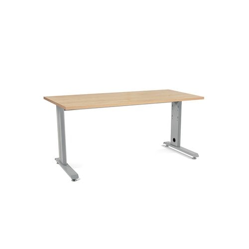 MESA ROCADA METAL 160x80 ALUMINIO/ROBLE