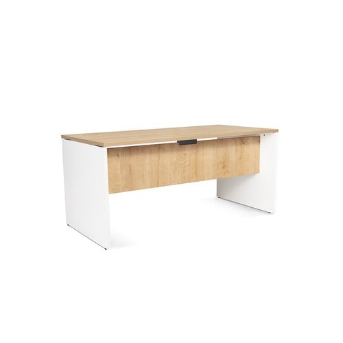 MESA ROCADA WORK 160x80 BLANCO/ROBLE