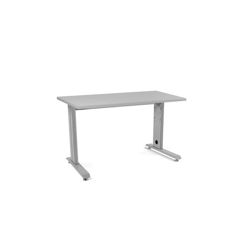 MESA ROCADA METAL 120x60 ALUMINIO/GRIS