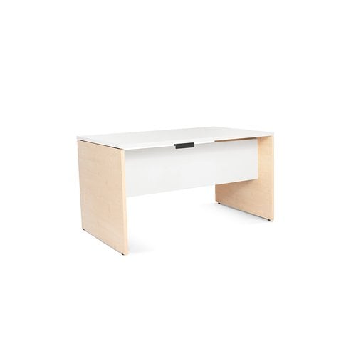 MESA ROCADA WORK 140x80 HAYA/BLANCO
