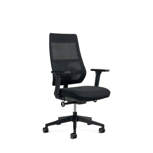 SILLA ROCADA RD-934M/4 NEGRO CON BRAZOS