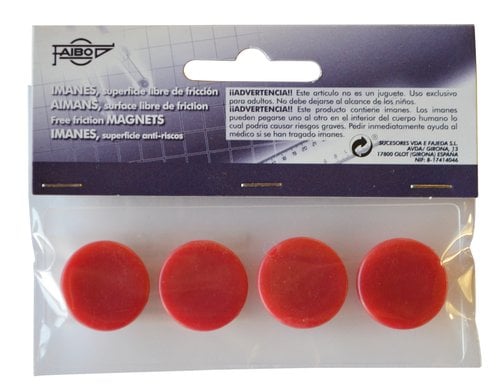 IMANES REDONDOS FAIBO 20 mm ROJO B/4