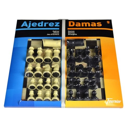 JUEGO AJEDREZ DAMAS 40 Cmt CON ACCESORI