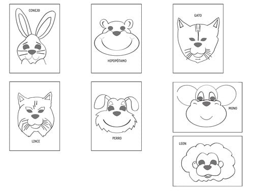 CARETA CART. ANIMALES DECORABLES PACK 14