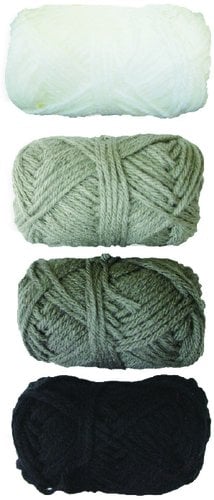 OVILLOS LANA NIEF.28gr.TONOS GRISES P/4